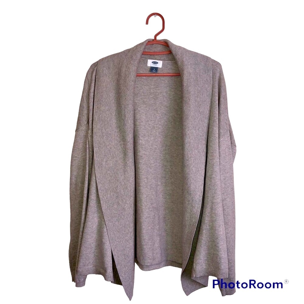 Old Navy Taupe Open-Front Cardigan Sweater